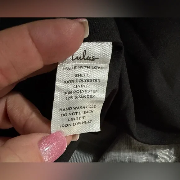 Lulus NWT “Adorable Mood” Black Floral Jacquard Puff Sleeve Babydoll Dress Large - Picture 6 of 16